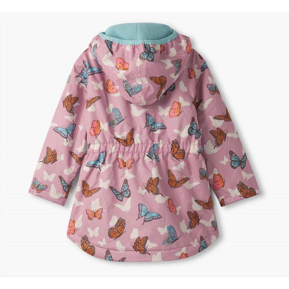 NEW HATLEY girl's all weather jacket in butterflies